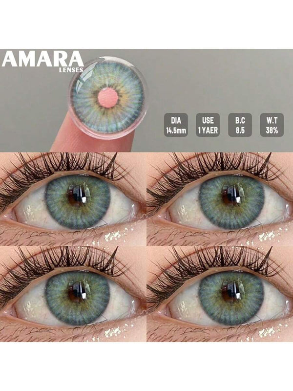 AMARA Colored Pupils For Eyes Natural Blue Eye Contact Lenses