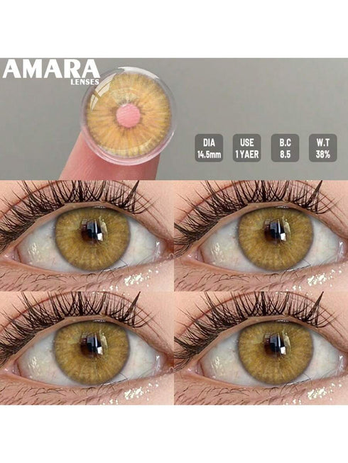 AMARA Colored Pupils For Eyes Natural Blue Eye Contact Lenses
