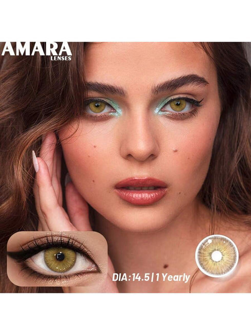 AMARA Colored Pupils For Eyes Natural Blue Eye Contact Lenses