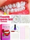 Adhesive Super-Shiny Tooth Gems Kit With Tools