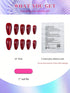 Aesthetic Blood-Red Crystal Cat Eye Press On Nails Long Almond Red Cat Eye Acrylic False Nails