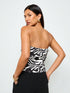 AiiRZ Zebra Print Bustier Top