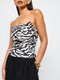 AiiRZ Zebra Print Bustier Top