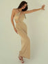 SHEIN Aloruh Women's Sexy Deep V Asymmetric Dress