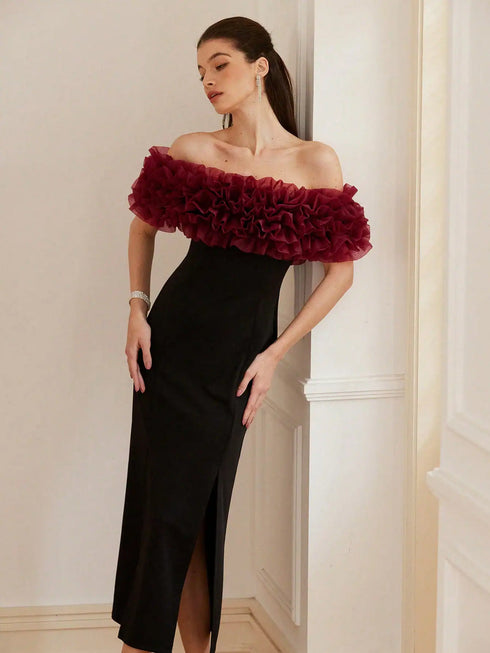 SHEIN Aveloria Rosie Italian Elegant Valentine's Dress