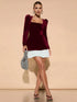 BAE Women's AutumnWinter Puff Sleeve Long Sleeve Colorblock Pleated Romantic Elegant Cute Beach Resort Date Dress