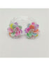 sh1 Pair Sweet Earrings Colorful Resin Flower Stud Earrings