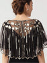 Beaded Sequin Decor Evening Shawl