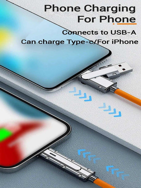 SHEIN BinBoom MFi Certified 4 In 1 Data Cable USB To IOS Cable (White)