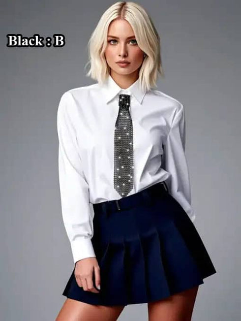 ربطات عنق متعددة الاستخدامات للجنسين مزينة بشرابة مزينة بنجوم لامعة من SHEIN