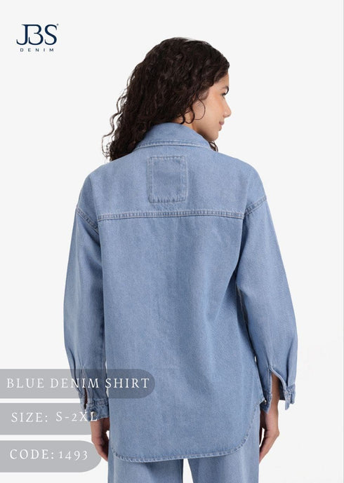 قميص جينز أزرق