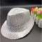 SHEIN Adults' & Kids' Jazz Hat For Stage Performance (Silver)