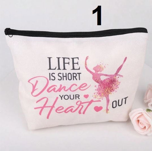 SHEIN 1pc Linen Cosmetic Storage Bag