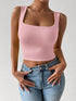 SHEIN Chiquease Women's Cropped Slim Fit U-Neck Camisole