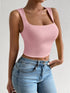 SHEIN Chiquease Women's Cropped Slim Fit U-Neck Camisole