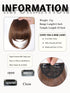 SHEIN Clip In Bangs Hair Extensions 6 Inch Brown Black And White Hair