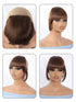 SHEIN Clip In Bangs Hair Extensions 6 Inch Brown Black And White Hair
