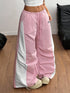 SHEIN Coolane سراويل نسائية فضفاضة (باراشوت) بخصر مرتفع بتصميم كارجو ومموه للألوان مناسبة للربيع والصيف والحفلات والارتداء اليومي الأنيق
