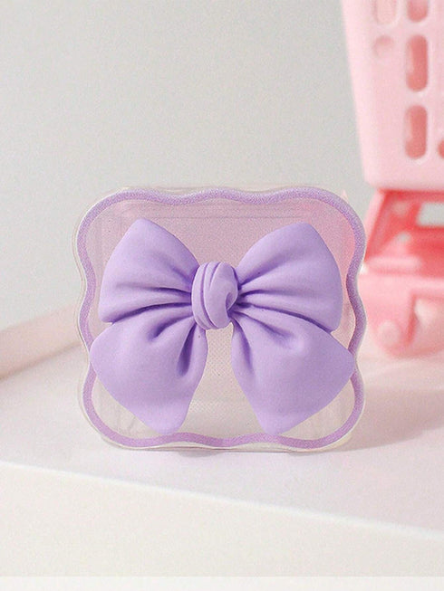SHEIN Cute Purple Bow Decoration Data Cable