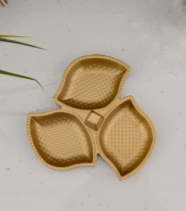 A plate of snacks and salt