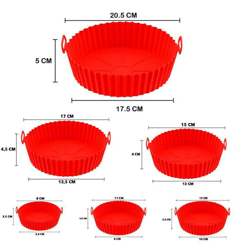 طقم ايرفراير سيليكون 6 قطع