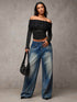 Dimensional Floral Stitching Knitted Top