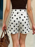 SHEIN EMERY ROSE Women's Elegant Commuter Polka Dot Print Casual Shorts, Summer
