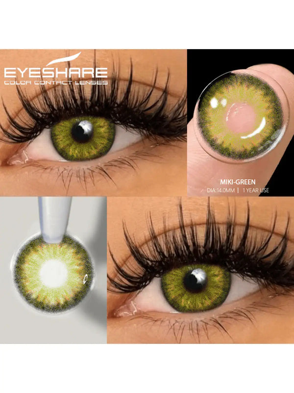 EYESHARE Green Colored Contact Lenses Natural Look Green