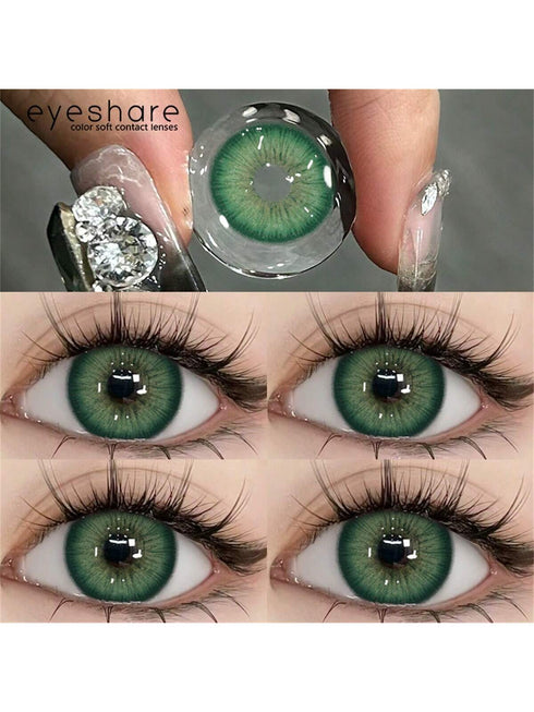 SHEIN EYESHARE NEW 1 Pair Green Gray Colored Contact Lenses
