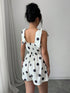 SHEIN Elenzga Women's Elegant Polka Dot Self-Tie Waist A-Line Jumpsuit