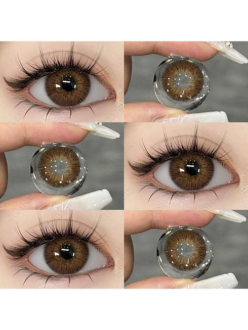SHEIN Eyeshare 1 Pair VIENNA Series Colored Contact Lenses Yearly Use 14.5mm Halloween Costume Cosplay