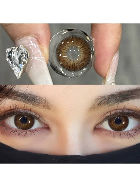 SHEIN Eyeshare 1 Pair VIENNA Series Colored Contact Lenses Yearly Use 14.5mm Halloween Costume Cosplay