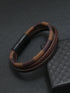 SHEIN Fashionable and Popular Men PU Polyurethane Braided Bracelet