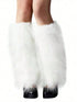 SHEIN Fluffy Leg Fuzzy Leg Warmers