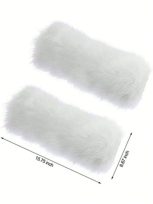 SHEIN Fluffy Leg Fuzzy Leg Warmers