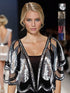 Formal Shiny Poncho With Sequins Embellished