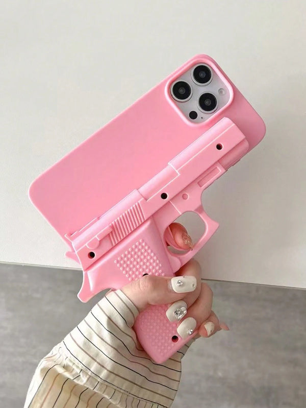 SHEIN Funny Toy Gun Creative Unique Shock Proof Protective Phone Case Compatible