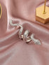 Gothic Punk Exaggerated Coiled Snake Ring Suitable For Women's Daily Wear