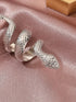SHEIN Gothic Punk Exaggerated Coiled Snake Ring Suitable For Women's Daily Wear