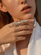 Gothic Punk Exaggerated Coiled Snake Ring Suitable For Women's Daily Wear