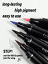 SHEIN HANDAIYAN 2-In-1 Eyeliner, Waterproof Sweat-Proof Long-Lasting Smooth Dual-Head Triangle Stamp Eyeliner, Makeup, Face Painting, Cosmetics