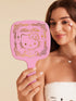 SHEIN HELLO KITTY AND FRIENDS SHEIN Cartoon & Letter Print Pink Handheld Mirror