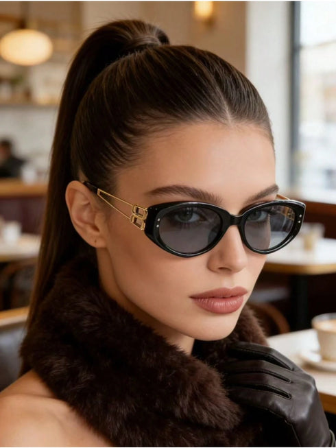 SHEIN HOYNI 1 Pair Unisex Minimalist Small Frame Fashion Glasses, Suitable For Sports, Travel, Driving
