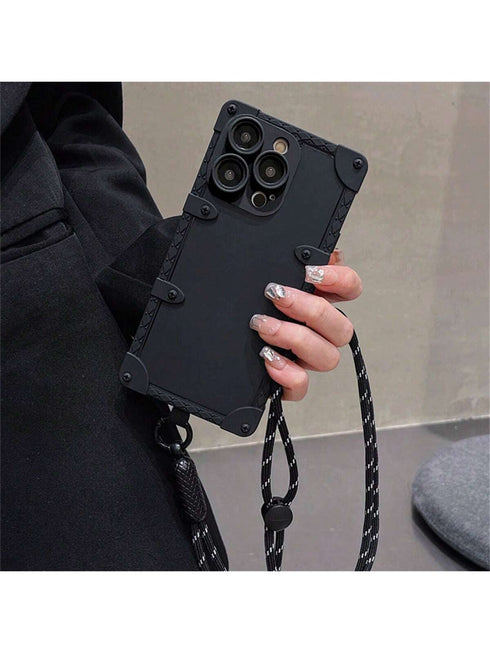 Hadaasi 1pc Black Retro Style Crossbody Rope