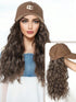 SHEIN Hat Wig Synthetic Adjustable Long Wavy Wig Brown Baseball Cap