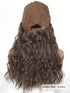 SHEIN Hat Wig Synthetic Adjustable Long Wavy Wig Brown Baseball Cap