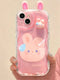 Korean Cute 3D Eyes Transparent Wavy Phone Case