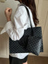 SHEIN Large Capacity Waterproof Business Casual Fashion PU Leather Women's Shoulder Tote Bag, Suitable For Girls, Ladies,
