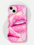 SHEIN Luminous Wavy Sexy Lips Phone Case