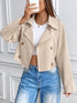 SHEIN Lunessa Women's Minimalist Elegant Short Loose Apricot